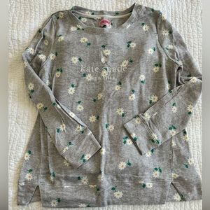 Kate Spade pajamas. Size medium. Grey daisy print.